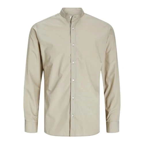 JJJOE Shirt LS Plain Mao, Pure kasjmier, XL