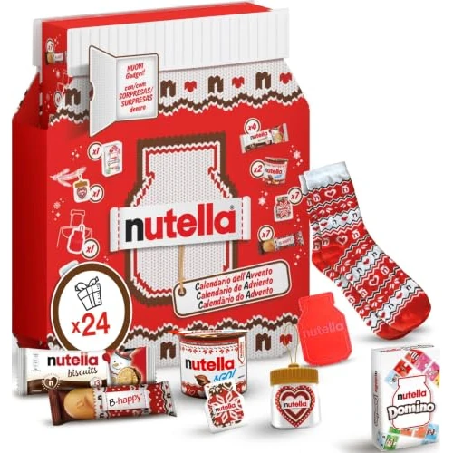 Offerta a tempo: Nutella - Calendario dell'Avvento 2026, 24 Soprese, Confezione da 528 gr | 24 Deliziose Sorprese Nutella con Snack e Gadget, Idea Regalo Natale - 19% da 36.86 € a 29.99 €