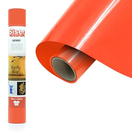 Siser EasyWeed - Película termoadhesiva de transferencia térmica (30 cm x 1 mt, coral neón, 1 unidad, para personalizar textiles, manualidades, certificado VeganOk y Oeko-Tex Standard 100 clase I