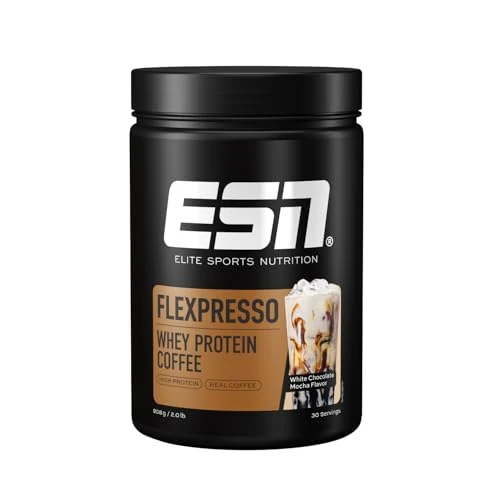 Begrenztes Angebot: ESN Flexpresso Protein Coffee, White Chocolate Mocca, 908 g, cremiger Protein-Kaffee mit bis zu 22 g Protein pro Portion - made in Germany von 44.90 EUR auf 44.90 EUR (Rabatt 0%)