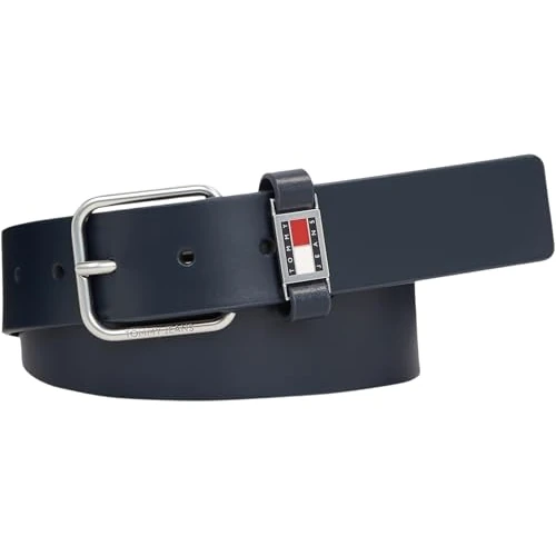 Offerta a tempo: Tommy Jeans Cintura Uomo Scanton 3.5 in Pelle, Blu (Dark Night Navy), 80 cm - 40% da 44.90 € a 26.95 €