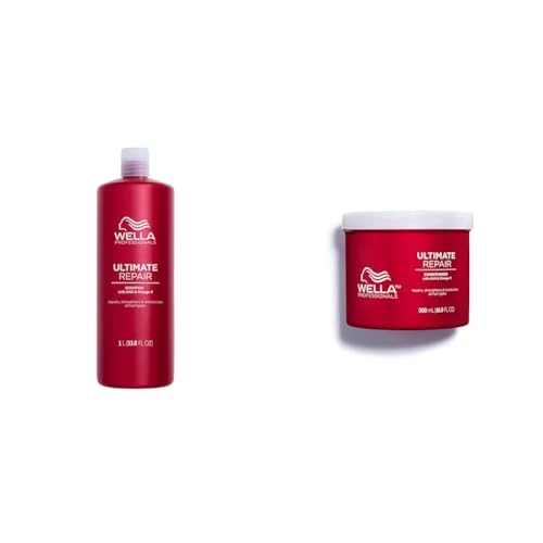 Offre limitée : Wella Professionals Ultimate Repair Shampoing léger et Après-shampoing nourrissant pour cheveux abîmés - 1L + 500ml de 63.84 € à 14.14 € (78% de remise)