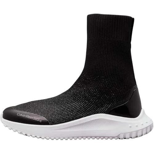 Offre limitee: Calvin Klein Jeans Women EVA RUNNER HIGH SOCK MTR, Black/Bright White, 39 EU de 90.08 EUR a 90.08 EUR (economie 0%)