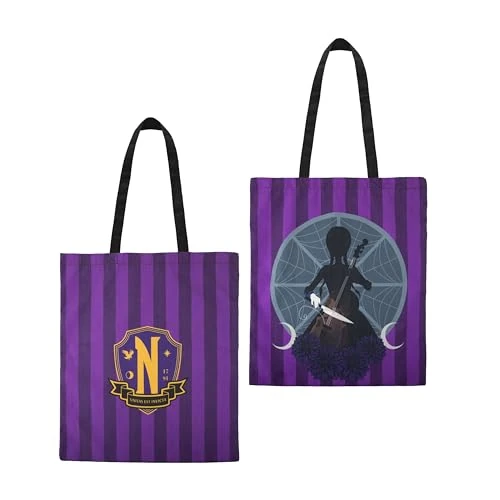 Offerta a tempo: Cinereplicas Mercoledi - Borsa Tote Mercoledì con violoncello 42 * 38 cm - Licenza ufficiale - 40% da 9.99 € a 6.00 €