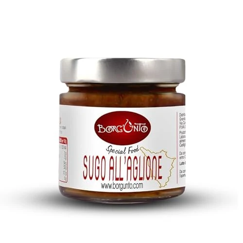 Offerta a tempo: Borgunto® Sugo all'Aglione con Pomodoro Italiano 200gr - Val di Chiana, 100% Vegetale, Prodotto Artigianale • Senza Glutine, Conservanti e Coloranti • 100% Made in Toscana! — 25% da 8,90 € a 6,68 €