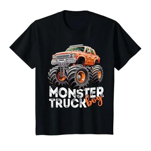 Offerta a tempo: Divertente Monster Truck Show Arancione Monster Truck Boy Compleanno Maglietta - 15% da 17.95 € a 15.26 €