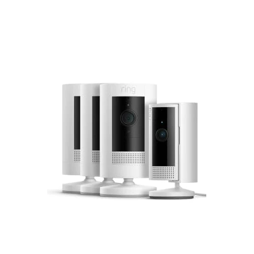 Offerta a tempo: Ring videocamera esterna a batteria (Stick Up Cam) + Ring videocamera interna - 54% da 274.09 € a 124.99 €