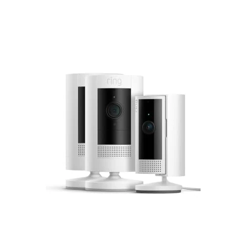 Offerta a tempo: Ring videocamera esterna a batteria (Stick Up Cam) + Ring videocamera interna - 67% da 209.97 € a 69.99 €