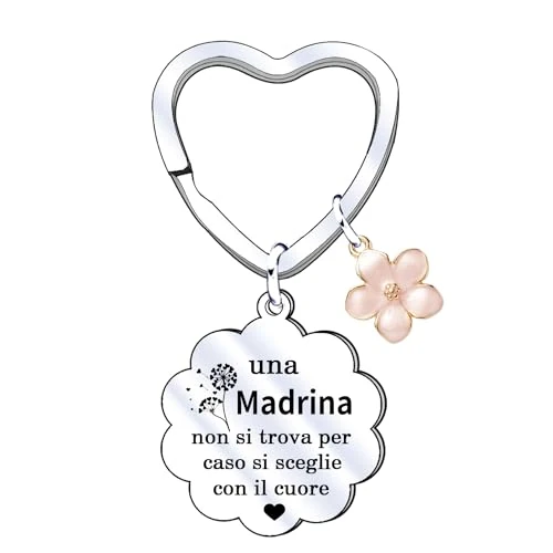 QTQTLP Godmother Keychain Godmother Gift Godmother Gifts Christmas Godmother Gift for Godmother Gift Birthday Godmother Keychain Women Keychain Godmother Christening Gift Godmother Gift, 3, L