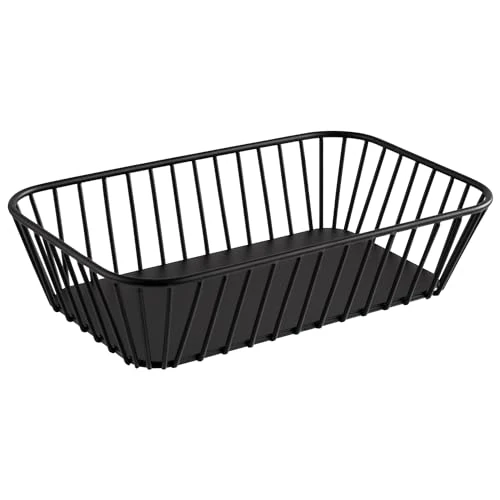 APS Urban 30418 GN 1/4 Basket Metal Black with Non-Slip Feet 26.5 x 16.2 cm Height 7.5 cm