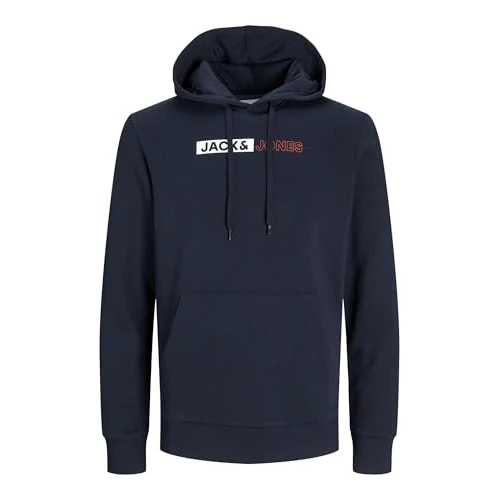 Tijdelijke aanbieding: JJECORP Logo Sweat Hood Play NOOS PLS, Navy Blazer/Print: play 5, 3XL van 39.99 EUR naar 39.99 EUR (korting 0%)