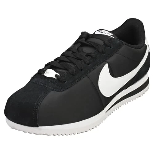 NIKE Cortez Leather Sneaker voor dames, Zwart/Wit, 40.5 EU
