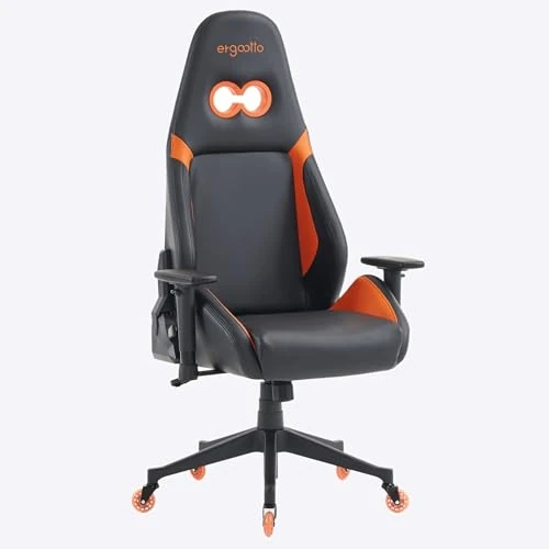 Offerta a tempo: ErgoOtto Sedia Gaming Platform Colore Nero e Arancione, Sedia Scrivania Gaming con Supporto Lombare, Cuscino e Seduta Comoda, Poltrona Ufficio Ergonomica con Schienale Reclinabile e Bloccabile - 37% da 199.00 € a 124.77 €