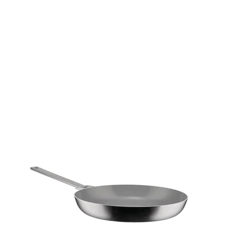 Begrenztes Angebot: Alessi Convivio DC110/28 - Trilamin Bratpfanne mit Langem Stiel, Geeignet für Induktion, Edelstahl und PVD, Keramische Antihaft-Innenbeschichtung, 28 cm, Satiniert von 160.00 EUR auf 160.00 EUR (Rabatt 0%)