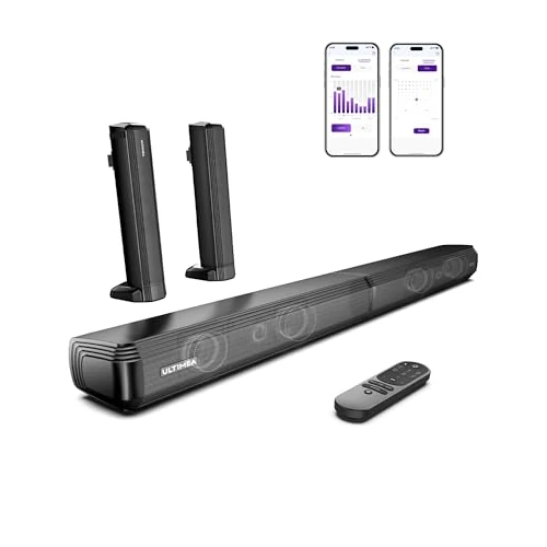 Tijdelijke aanbieding: ULTIMEA 2.2 Soundbar voor tv-apparaten, scheidbare 2-in-1 soundbar voor tv, tv-luidspreker met meerdere EQ-modi, instelbaar via app, Bluetooth 5.3, ARC/optisch/Aux, Apollo S40 Pro, versie 2025 van 89.99 € naar 89.99 € (0.00% korting