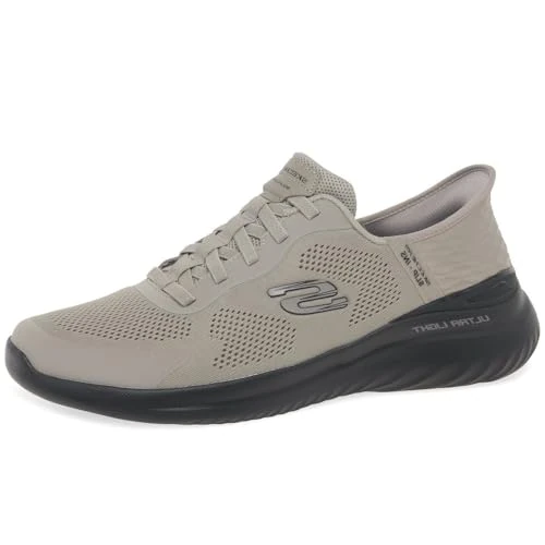 Offerta a tempo: Skechers Bounder 2.0 EMERGED - È EMERSO Bounder 2.0, Taupe Mesh/Synthetic/Black Trim, - 55% da 99.95 € a 45.37 €