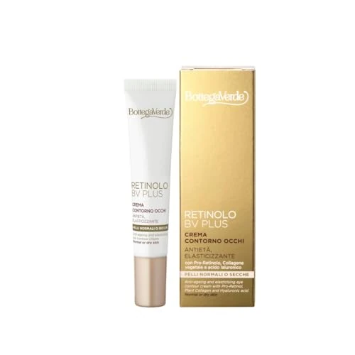 Offerta a tempo: Bottega Verde - Retinolo BV Plus, Contorno Occhi Antietà, 15 ml, con Vitamina E e Retinolo, Trattamento Antiage, Elasticizzante e Idratante, Per Pelli Normali e Secche - 71% da 24.00 € a 6.99 €