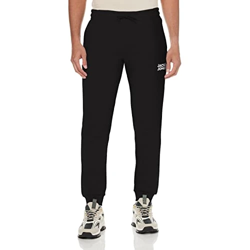 JACK&JONES PLUS Jpstgordon Jjbradley Pantalon de survêtement Pls Noos pour Homme, Noir, 44 cm