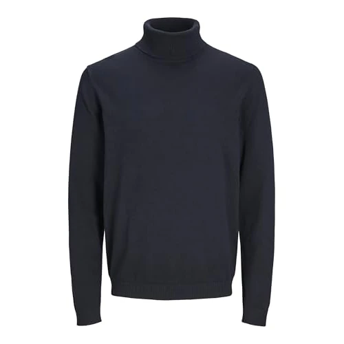 Limited-time offer: JACK & JONES Male Turtleneck Pullover Plain Turtleneck Sweater, Blazer navy, XX-Large from $42.62 to $40.68 (save 4.55%)