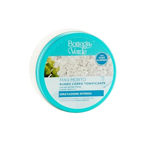 Offerta a tempo: Bottega Verde - Mar Morto, Burro Corpo Tonificante, 150 ml, con Sali del Mar Morto e Acido Ialuronico, Idrata Intensamente e Tonifica la Pelle - 69% da 26.00 € a 7.99 €