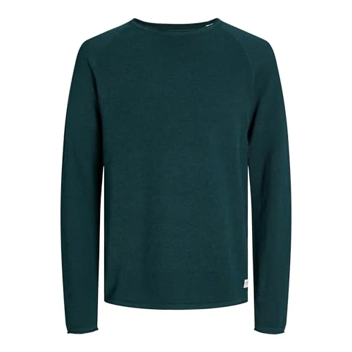 Jack & Jones Jjehill Knit Crew Neck Noos, Suéter Hombre, Dark Blue Detail Twist, S