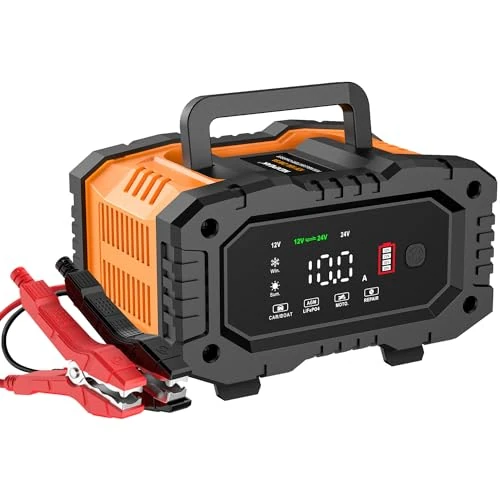Limited-time offer: Battery Charger 10A, NEXPEAK 12V 24V LiFePO4 Car Battery Chargers, Automatic Maintainer with Temperature Compensation for Car Motorcycle Truck, AGM, Gel, Wet, SLA from 45.99 GBP to 36.99 GBP (save 20%)