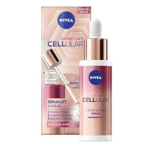Offerta a tempo: NIVEA Cellular Expert Lift - Siero Lift 3 Aree - Siero Antietà - x10 Bakuchiol Puro Altamente Concentrato - Antirughe per viso, collo, scollatura - Rassodante - Tutti i tipi di pelle e matura - 30 ml - 0.00% da 13.22 € a 13.22 €