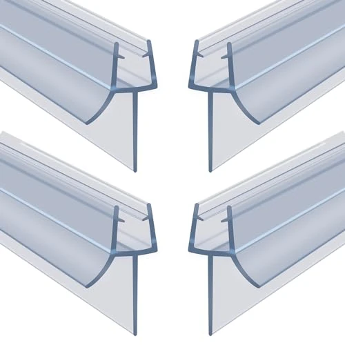 Flintronic douchedeurafdichtingen, geschikt voor 4-6 mm dikke glasdeuren, met watergeleider en afdichtlip,badkuipen en douchecabines | Rechte doucheafdichtingen（30CM-4PCS）