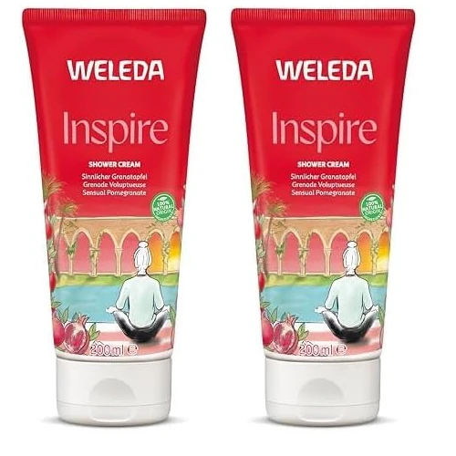 Weleda Organic Pomegranate Creamy Body Wash 200ml (Pack of 2)