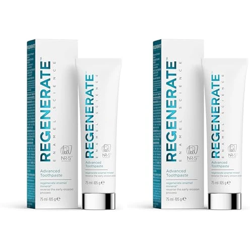 Regenerate ENAMEL SCIENCE Regenerate Dentifricio Avanzato per rigenerare lo smalto dentale, consistenza ricca, aroma menta, 75ml (Confezione da 2)
