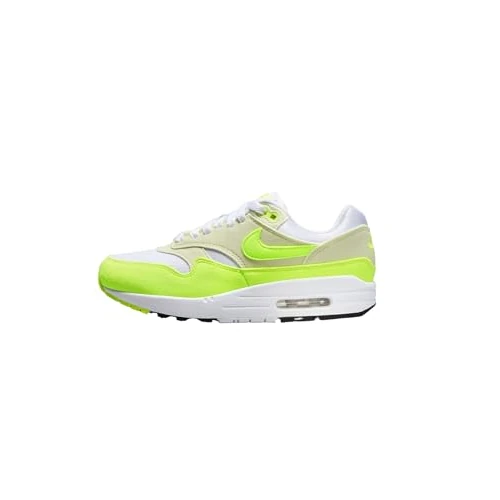 Offre limitée : Nike Femme Air Max 1 '87 Sneaker, Verre de mer Blanc Volt Noir, 41 EU de 106.20 € à 106.20 € (0.00% de remise)