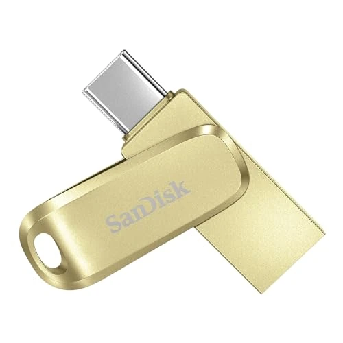 Tijdelijke aanbieding: SanDisk Ultra Dual Drive Luxe USB Type-C-Flashdrive 256 GB (USB 3.2 Gen 1, Leessnelheden Tot 400 MB/s, Wachtwoordbeveiliging, Automatische Back-Up) Goud van 273.98 € naar 13.99 € (94.89% korting)