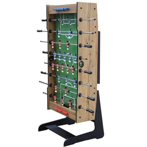 Leomark Tavolo da calcio in legno 140x72x86 cm, tavolo pieghevole per bambini e adulti, gioco di calcio balilla, biliardino, campionato sportivo per famiglie, coppa del mondo di sport SpaceFlex…