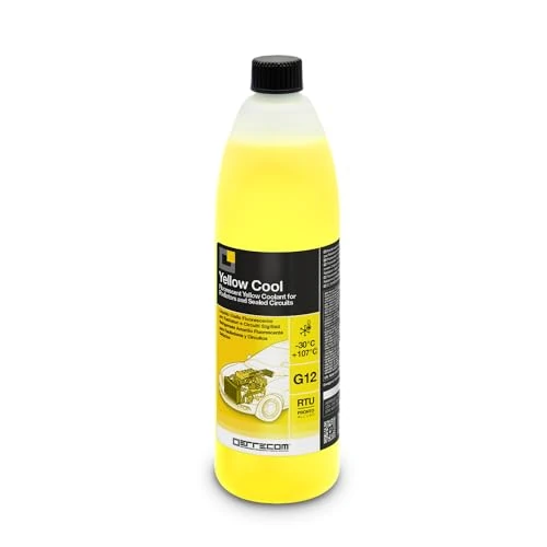 Offerta a tempo: ERRECOM Yellow Cool, Liquido Radiatore Giallo Fluorescente -30°C/+107°C, antigelo G12 con Pacchetto inibitore a Base Organica Oat, Pronto all’Uso, 1 Litro - 0.00% da 6.30 € a 6.30 €