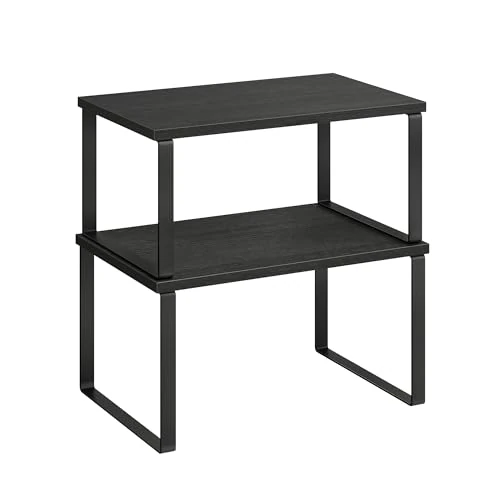 Zeitlich begrenztes Angebot: SONGMICS Gewürzregal, 2er Set Küchen-Organizer, Küchenregal, Schrank-Organizer Küche, erweiterbar, kleines Regal, stapelbar, Metall und Holzwerkstoff, tintenschwarz-ebenholzschwarz KCS02B01 von 19.99 € auf 16.99 € (15% Rabatt)