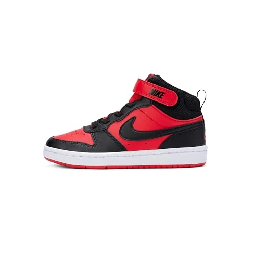 Nike Court Borough MID 2 GS Sneaker, University Red/Black-White, 40 EU