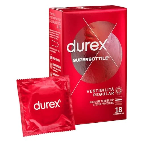 Offerta a tempo: Durex SuperSottile, Preservativi Ultra Sottili Vestibilità Regular — 30% da 17,90 € a 12,49 €