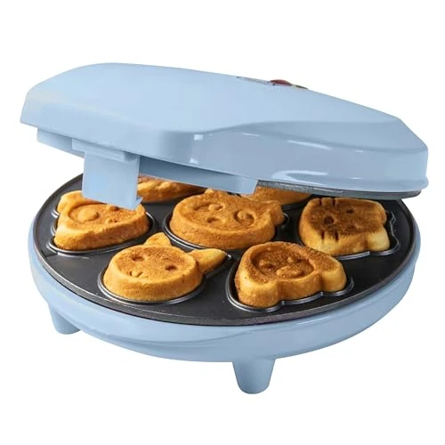 Offre limitee: Bestron Appareil à mini cookies avec motifs d'animaux, Moule à mini gaufres, avec témoin de cuisson & revêtement anti-adhésif, 700 Watts, Couleur: Bleu de 24.99 EUR a 16.99 EUR (economie 32%)