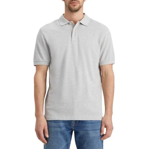 Scotch & Soda Logo Polo Shirt, Polo Uomo, Grey Melange, M