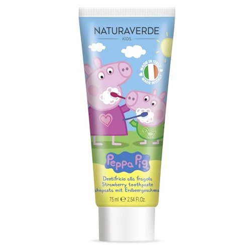 Offerta a tempo: Naturaverde | Kids - Peppa Pig - Dentifricio alla Fragola per Bambini, Dentifricio Bambini con Formula Delicata, Dentifricio Peppa Pig, 75ml - 45% da 3.05 € a 1.69 €