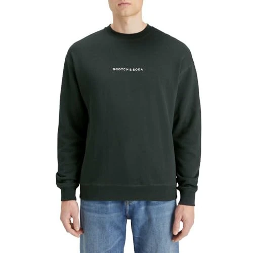 Tijdelijke aanbieding: Scotch & Soda Heren Core-Logo Front Chest Sweatshirt, Grachten Green, XL van 53.95 € naar 53.95 € (0.00% korting)