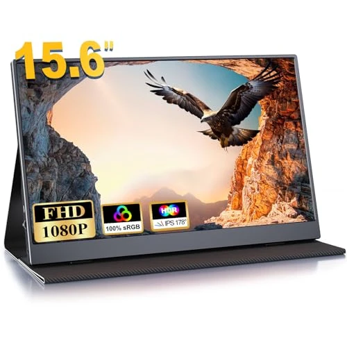 Offerta a tempo: COOLHOOD Monitor Portatile 15,6 Pollici IPS, FHD 1080P 100% sRGB, Schermo Esterno USB-C/Mini HDMI, Compatibile con Laptop/PC/Telefono/PS5 - 25% da 79.99 € a 59.64 €