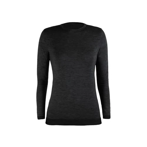 Offerta a tempo: CALZITALY Maglia Termica Unisex, Maglietta Lana Merino Manica Lunga, Intimo Termico Uomo e Donna, Sci, Escursionismo, Trekking | Made in Italy (XS-S, Nero) - 25% da 44.95 € a 33.70 €