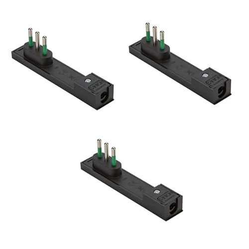 Offerta a tempo: FANTON 80068-B3 Set di 3 pz Spina salvaspazio ultrapiatta italiana piccola 2P+T 10A mod. CLOCK Nera - 0.00% da 9.17 € a 9.17 €
