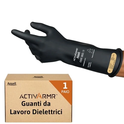 Offre limitée : Ansell ActivArmr Gants Electricien, Protection Électrique Classe 00 (Tension 500V), Gants Isolants en Latex de Caoutchouc Naturel, EPI Professionel, 36cm, Noir, Taille L (1 Paire) de 68.83 € à 68.83 € (0.00% de remise)