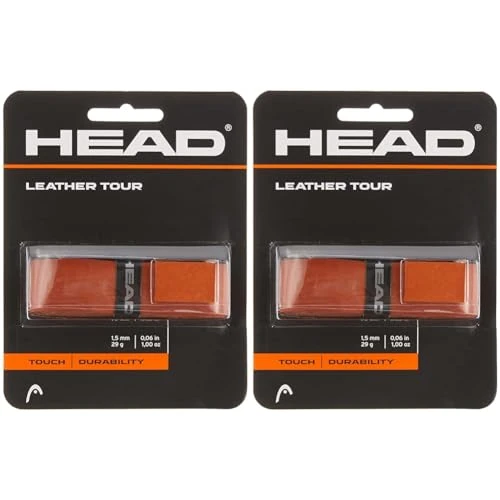 Head Leather Tour, Tennis Accessori Unisex Adulto, Marrone (Brown), Taglia Unica (Confezione da 2)