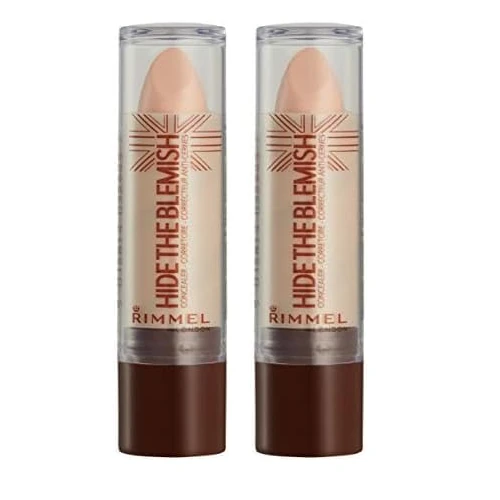 Offerta a tempo: Rimmel London Correttore Hide The Blemish - Stick Copri Occhiaie, Rossori e Imperfezioni - Sand - 4.5 g (Confezione da 2) - 59% da 14.98 € a 6.20 €