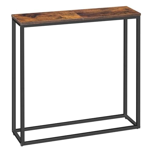 Limitiertes Angebot: HOOBRO Schmaler Konsolentisch, 75 cm Beistelltisch, Flurtisch, Kleiner Ausstellungstisch, Sofatisch für kleinen Raum, für Eingang, Flur, Vintagebraun-Schwarz EBF76XG01 von 28.49 EUR auf 24.21 EUR (Spare 15%)