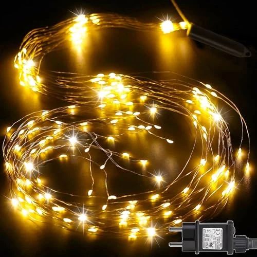 Offerta a tempo: Cozymeow Luci Albero di Natale 2M 200 LED Luci di Natale da Esterno Cascata con Presa, Timer, 8 Modalità Impermeabile Cascata Luminosa Natalizie per Interno Esterno Decorazione - 36% da 16.99 € a 10.92 €