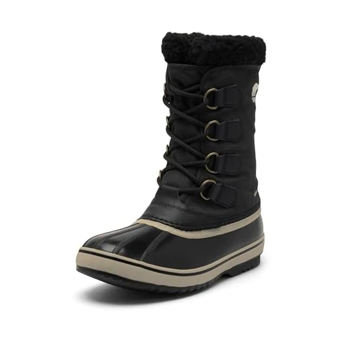 Sorel 1964 Pac Nylon WP, Stivali da Neve Impermeabili, Uomo, Black/Ancient Fossil 2024/2025, 42 EU
